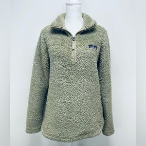 Patagonia Los Gatos Women’  1/4 Zip Pullover  Size M Brown Sherpa Fleece Teddy